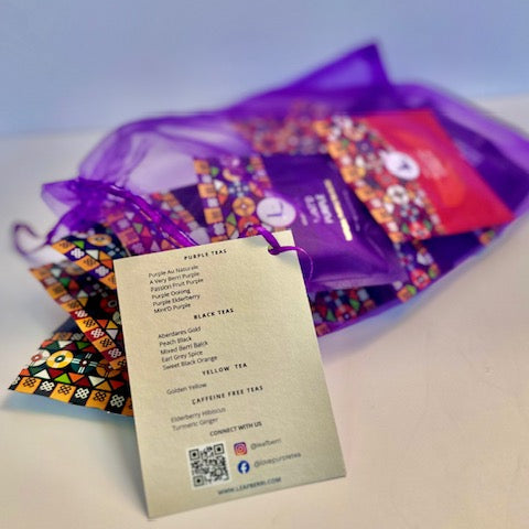 LEAFBERRI Assorted 14 ct Tea Satchets Gift Bag