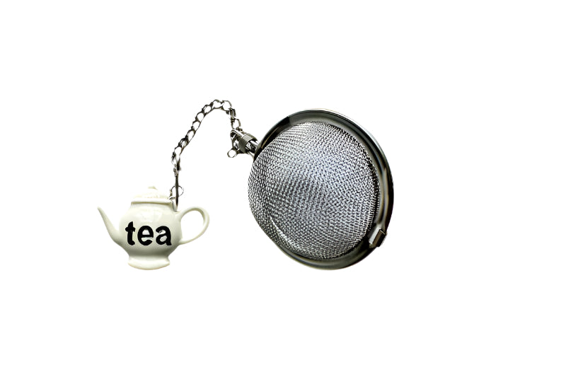 White Teapot Infuser Ball
