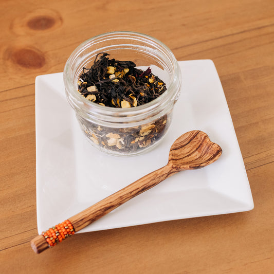 Handmade  Heart Shaped Spoon with Beaded Handle (Qty1)