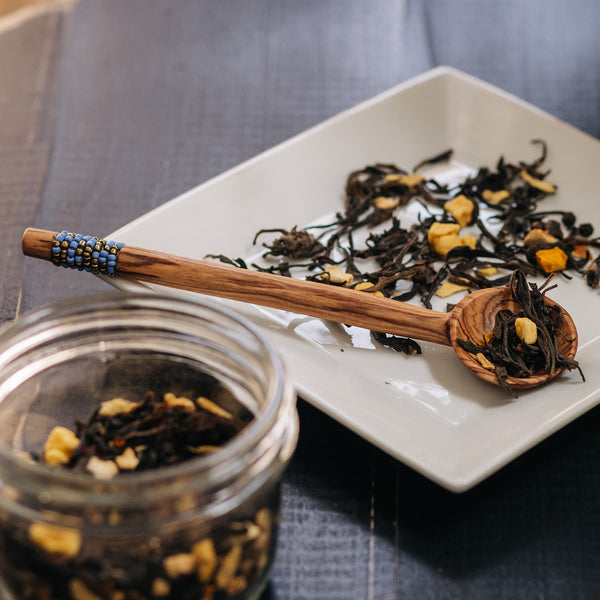 Handmade Round Spoon with Beaded Handle ( Qty 1)