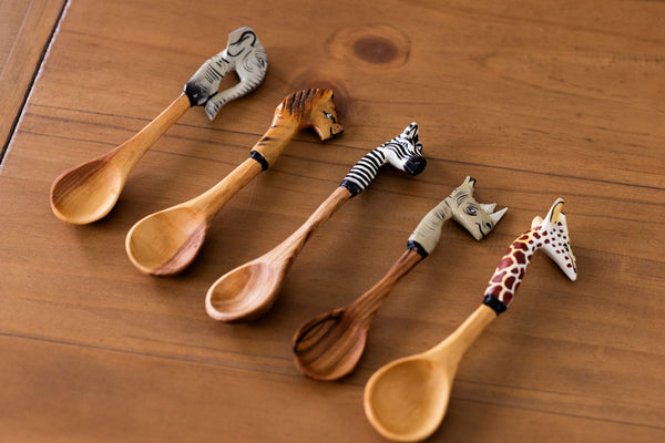 Handmade Big 5 Animal Teaspoon set.