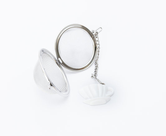White Cup Tea Infuser Ball